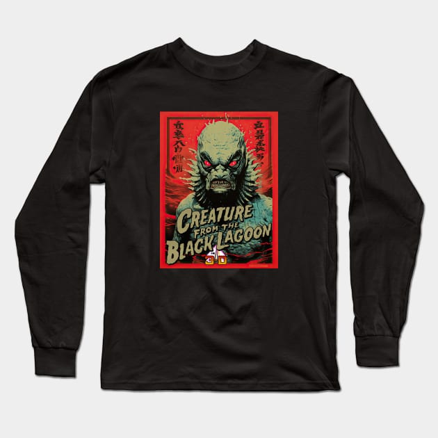 Creature from the black Lagoon Japan Long Sleeve T-Shirt by obstinator